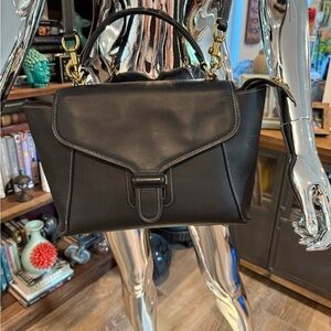 Coach Courier Carryall Black Leather Handbag